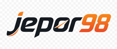 Logo jepor98 putih dengan simbol estetis